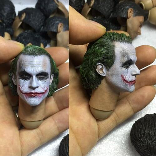 MJ12 1/6 Joker Head Sculpts Heath Ledger Head Carving For 12" Man Action Figure Body In Stock