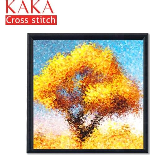 Cross stitch kits,Embroidery needlework sets with printed pattern,11CT-canvas for Home Decor Painting,Landscape Full NCKS007