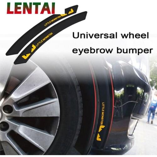 LENTAI Car Tire Wheel Eyebrow Protecter Stickers For VW Golf 4 7 5 MK4 Mazda 6 cx-5 Peugeot 206 207 208 508 Touareg Tiguan 2017