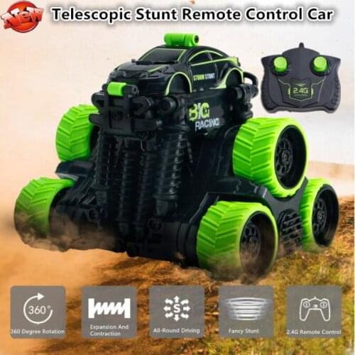 Fancy Telescopic Rotating Remote Control Stunt Car RC 2.4G 4WD 360-Degree High-Speed Rotation Childrens Toy Deformation Car