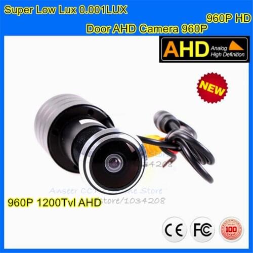 New Door Hole AHD Camera 960P 0.001lux Cat Eye Door Hole Security Color Camera CCTV Video AHD Surveillance Camera 178 Degrees