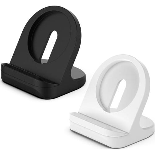 NEW Silicone Base Phone Holder Charger Stand Charging Dock Station For MagSafe Wireless Charge Charger Bracket For IPhone 12