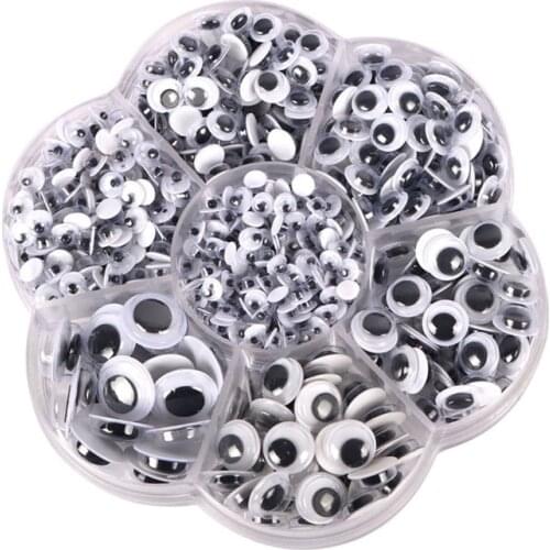 New Movable Eyes Plastic Wiggle Googly Eyes Scrapbooking for Creative Leisure Toy Doll Accessories DIY Kids Craft Material