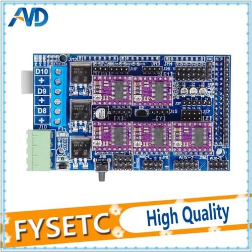 Ramps 1.5 Base on Ramps 1.4 3D Control Panel Printer Control Panel Mainboard + 5pcs Drv8825 Driver Mendel