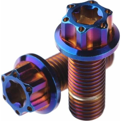 RZMA titanium alloy screw M10*25 outer hexagon inner plum blossom titanium screw pitch 1.25 suitable for motorcycle and bicycle