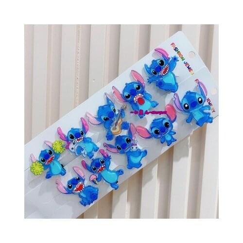 Disney Stitch Anime Headwear Kids Accessories Cartoon Hairband Child Girls Hair Pin Birthday Gifts New