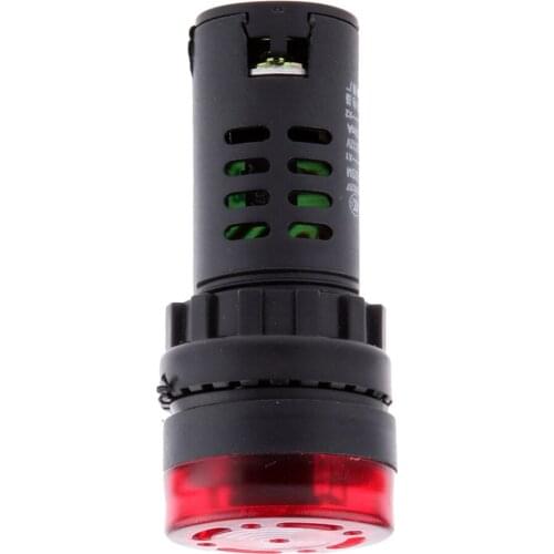 LED Flash Alarm Indicator Signal Lamp with Buzzer AD16-22SM 12V Red High Brightness Buzzer Alarm