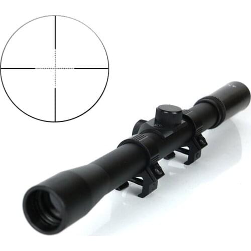 Tactical Hunting 4x20 Rifle Scope Optical Reflex Long Range Optics Scope with Scope Mounts Air Gun Accessorie