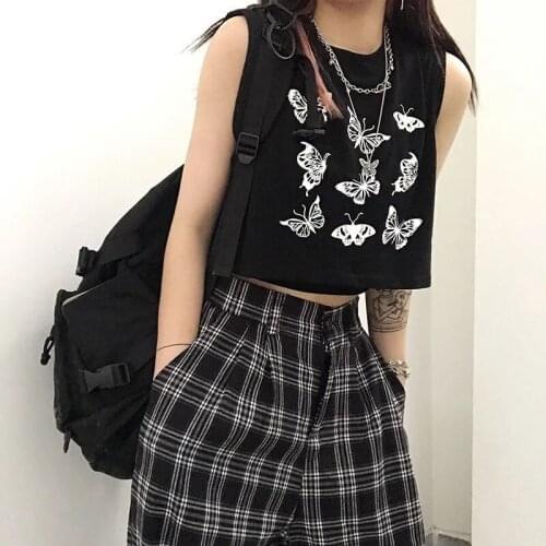 Y2k Top Vintage Corset Top Streetwear Sleeveless Tops Tee Gothic Bustier Harajuku Tank Top Women summer clothes for women