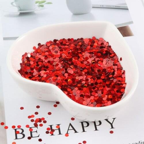 Pailette Ultrathin Dot Sequins 1mm 2mm PET Paillettes Laser Red Sequin for Nails Art Manicure Wedding Christmas Decor Confetti