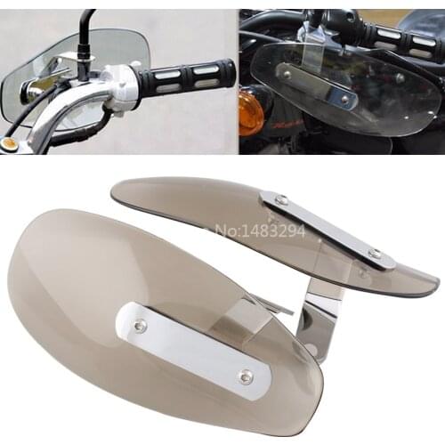 Smoked Hand Guard Wind Deflector Handle Windshield Fit For HARLEY HONDA SUZUKI YAMAHA KAWASAKI Universal