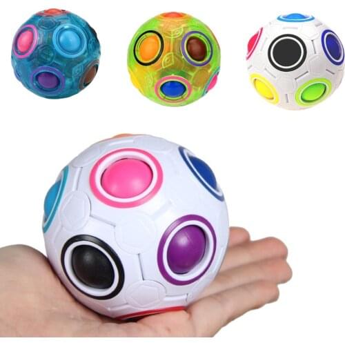 Magic Cube Ball Rainbow Football Anti Stress Puzzle Kids Educational Game Toys Kids Parent-child Interaction Toys