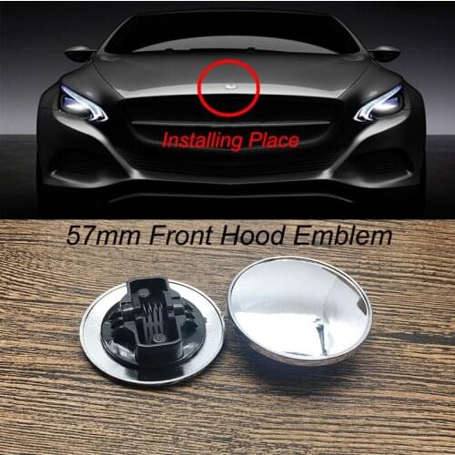 1pcs High Quality Car Decoration Accessory 57MM 5.7CM Front Hood Emblem Cap Auto Head Bonnet Label Cover 7 Type logo