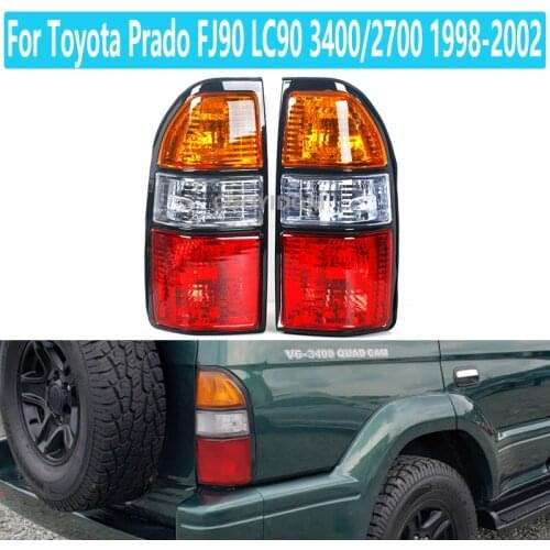 For Toyota Prado FJ90 LC90 3400/2700 1998 1999 2020 2001 2002 taillight lampshade Tail Light Side Rear Brake Reverse Stop Lamp