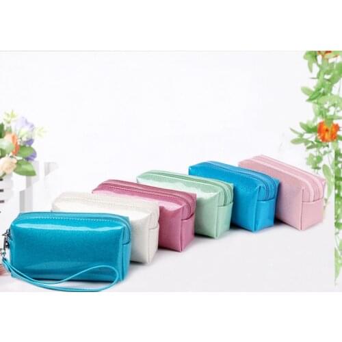 Womens Cosmetic Bag Clutch Bag Double Zipper Multi-layer Hand-made Change Small Bag Mobile Phone Make Up Bag