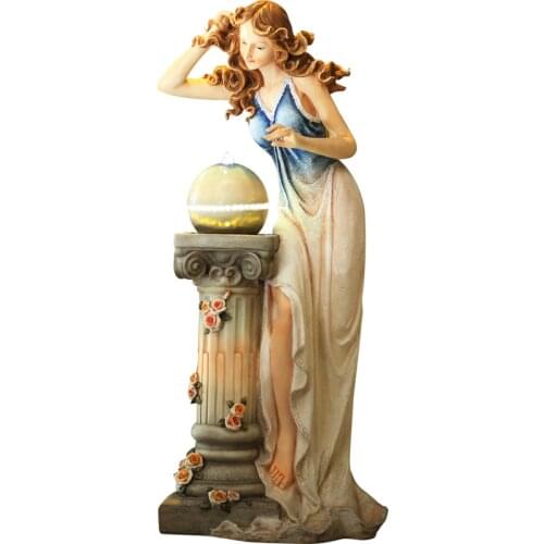 Zq European Clothing Store Window Home Living Room Large Floor Water Fountain Decoration American Style