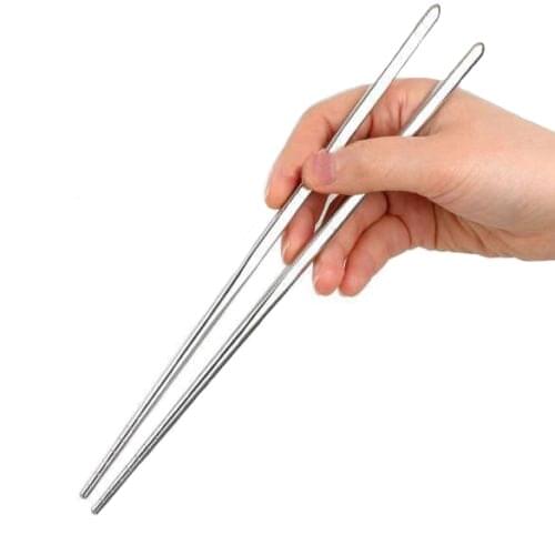 Stainless Steel 1 Pair Non-slip Chopsticks Reusable Environmental Chopstick Tableware Kitchen Accessories Tools