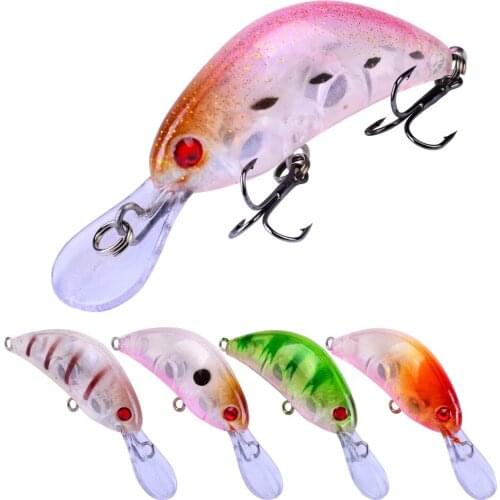 1pcs Fishing Lures crank 3D eyes 5.5g/3.8cm Artificial Hard Bait Bass Small Minnow with treble hooks fishing tackle