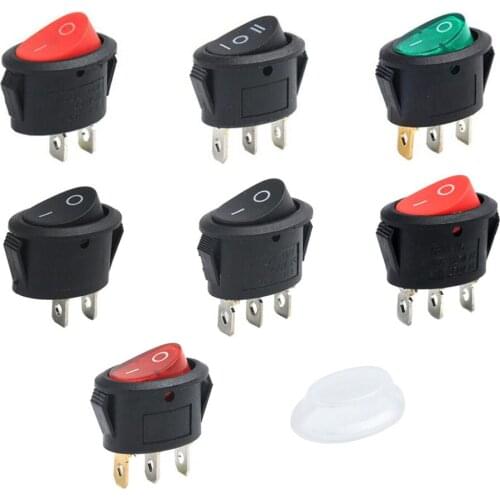 10 PCS Elliptical Ship type switch with lamp 3 Pin/2 Pin KCD1-115 Second and Third Gear Rocker Switch with Light