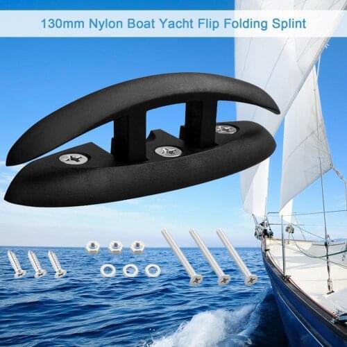 130mm Nylon Sailboats Flip Up Folding Pull Up Cleat Dock Deck Boat Marine Kayak Hardware Line Rope Mooring Cleat Accessories