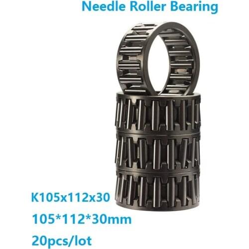 20pcs/lot K105x112x30 Radial Needle Roller and Cage Assemblies 105x112x30mm Needle Roller Bearing