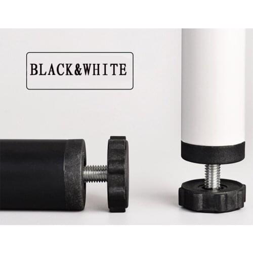 4pcs Furniture Legs Adjustable White/Black Cold Rolled Steel Round Single Hole Furniture Feet Cabinet Table Sofa Bed Accessories