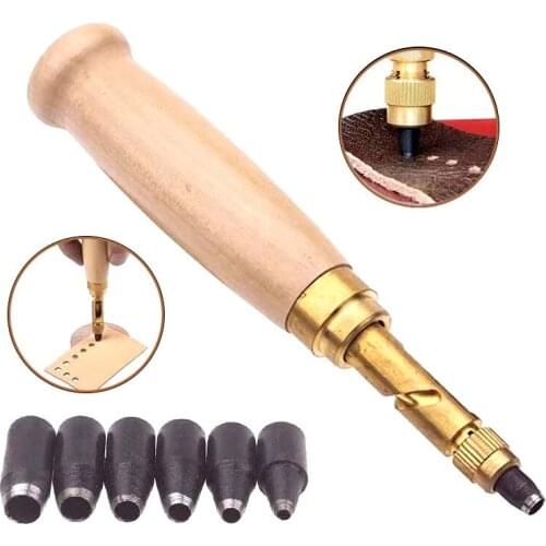 DIY wood brass steel material multi-size Leather belt puncher Tools holes
