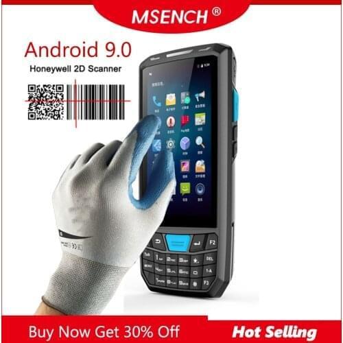Android 9.0 PDA Rugged Handheld Terminal PDA Data Collector for Warehouse 1D 2D QR Barcode Scanner Support OTG 4G PDA Terminal