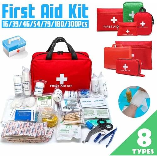 Portable Medium Empty First Aid Kit Pouch Household Multi-Layer Outdoor Car Bag First Aid Bag 16/39/46/51/79/121/180/300Pcs