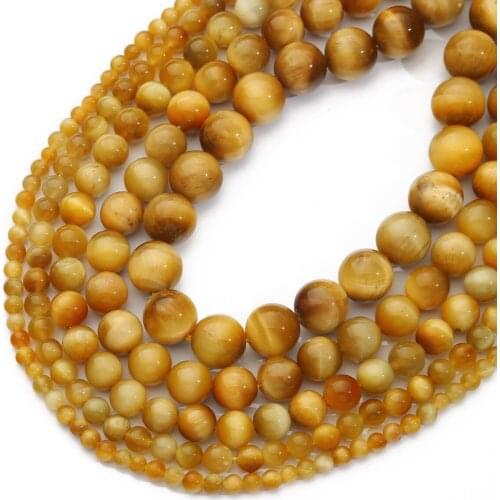 Certificate Natural Yellow Gold Amber Gemstone 4mm 6mm 8mm Marquise Round Beads Bracelets Healing Stone For Woman Man Gift