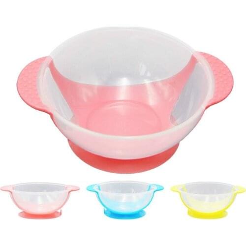 Bowl Temperature Sensing Childrens For Tableware Plate Baby Learning Dishes With Suction Cup Kids Safety Dinnerware Set Assist