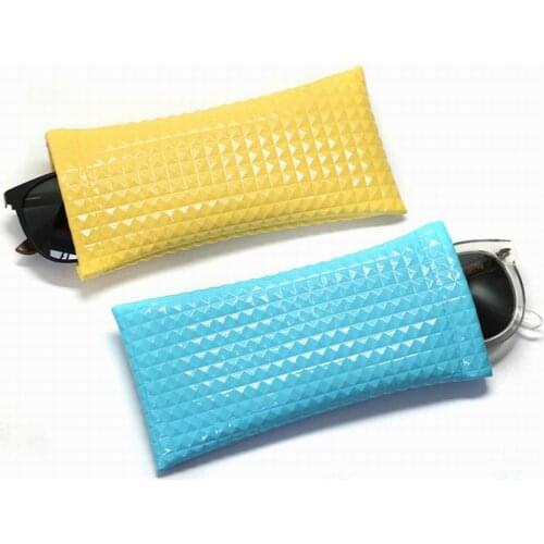 PU Leather Glass Case Fashion Sunglasses Bag Pouch Mobile Phone Wallet Portable Storage Case Candy Color Nearsighted Glasses Bag