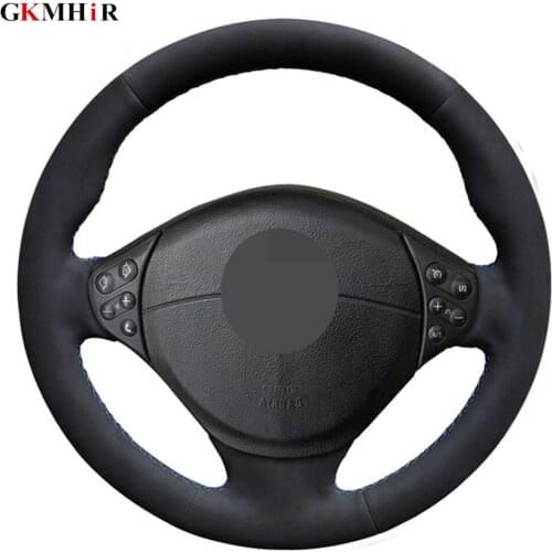 Black Suede Car Steering Wheel Cover For BMW 3 Series M Sport E36 Z3 M3 E36/5 E36/7 E36/8 E31 5 Series E39 E38 M5 E39 1995-2002