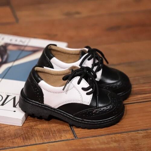 Dolakids Children Single Shoes Girl Leather Shoes Student Shoes 2021 Spring and Autumn Style Boy Shoes Retro Baby Girl Shoes