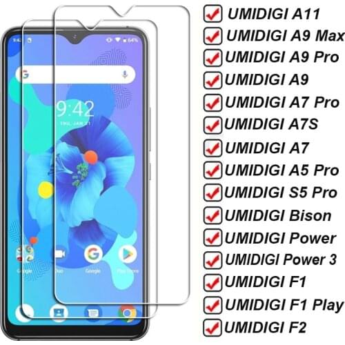 For UMIDIGI Z2 Pro F1 Play F2 Power 3 S3 S5 A5 A7 Pro A7S A9 Max A11 Bison GT A3S A3X X Screen Tempered Glass Protector Film