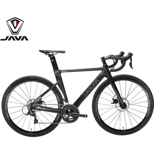 JAVA Siluro3 Aluminum Alloy Road Bike Double Disc Brake 18 Speed SORA R3000 Shift Carbon Fork
