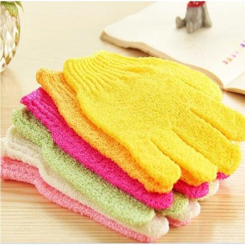 1PC Bath Body Shower Gloves Skin Exfoliating SPA Massage Particles Body Scrubber Glove Bath For Showering Bathroom Accessories