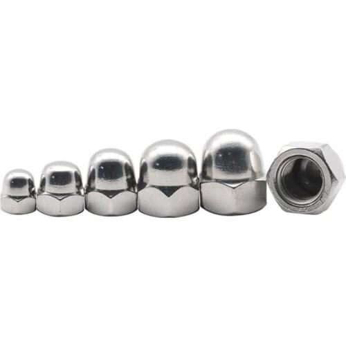 M3 M4 M5 M6 M8 M10 M12 M14 M16 M20 Hex Domed Cap Nuts Acorn Nuts Stainless Steel 304 Decorate Nuts DIN1587