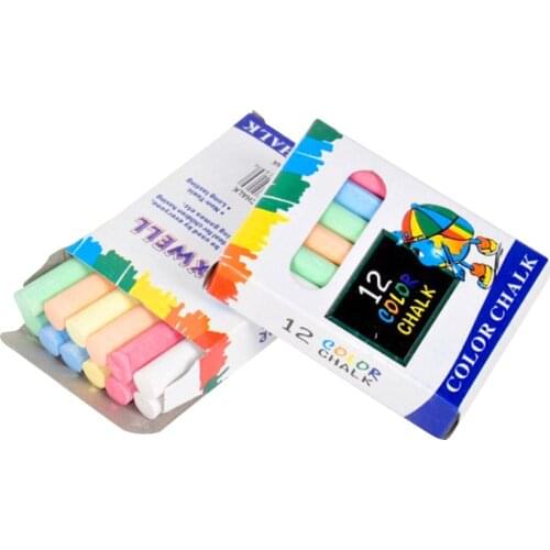 12 pcs/Lot Dustless Teacher Colour Chalk Pen Drawing Chalks For Blackboard Stationary Office School Supplies