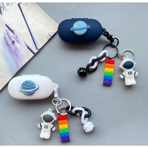 Cute Astronaut Cases For oneplus buds Z TWS Protective Cover Cartoon Space Pendant Earphone case For oneplus6 7 8 hearphone case