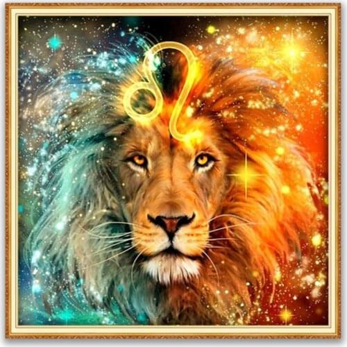 Region 12 Zodiac DIY Cross Stitch 11CT Embroidery Kits Needlework Craft Set Cotton Thread Printed Canvas Home Decoration Sell