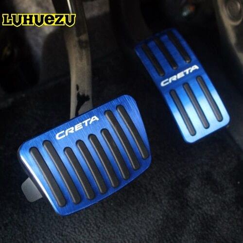 New Arrival Aluminum Car Brake Pedal Fuel Pedal Cover Replacement For Hyundai IX25 Creta 2015 2016 2017 2018 Accessories