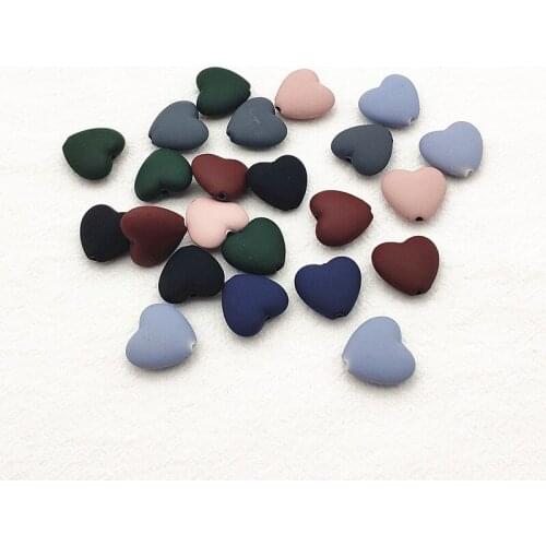 New arrival! Mix color 18x17mm 100pcs Acrylic heart-shape beads for earrings,Earring parts,jewelry findings