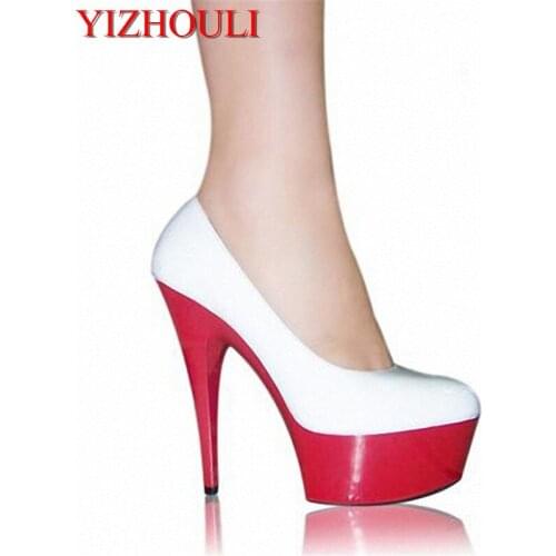 Wholesale Sexy Women Fashion PU Leather Bottom 15CM High Heel Shoes, Wedding Shoes, Sexy Party Heels
