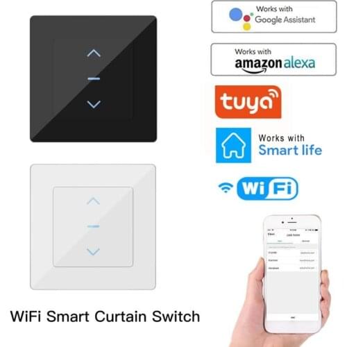 Tuya Smart Life WiFi Curtain Blind Switch for Roller Shutter Electric motor Google Home Alexa Echo Voice Control DIY Smart Home