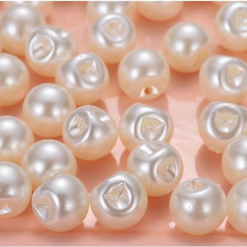 50/100PCS 10mm Round Sewing Buttons Pearl Buttons for Clothing Sewing Accessories Clothing Scrapbooking Garment DIY Apparel Tool