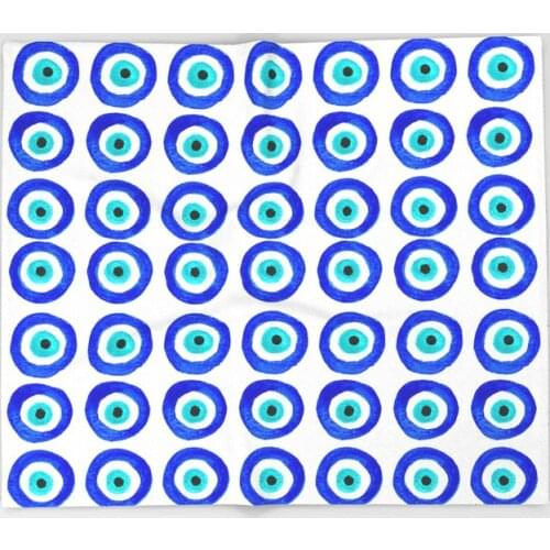 Evil Eye Throw Blanket Lucky Design Amulet Talisman on White Blankets for Beds Christmas Decorations for Home