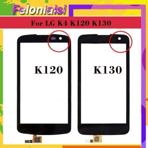 For LG K4 K120 K121 K120E K130 K130E Touch Screen Touch Panel Sensor Digitizer Front Glass Outer Lens Touchscreen