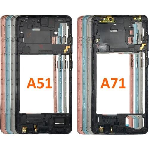 50Pcs/Lot , Middle Frame Bezel Middle Plate Replacement For Samsung Galaxy A51 A71 A20 A50