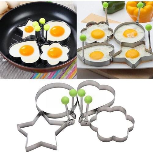 Steel Fried Egg Shaper Mould Omelette Decoration Frying Accessories Tools Kitchen Egg Cooking Pancake Tools Z5A7